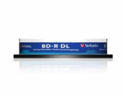 1x10 Verbatim BD-R Blu-Ray 50GB 6x Speed, white blue Cakebox