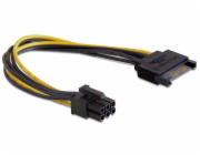 DeLOCK Strom-Adapterkabel 15 Pin SATA > 6 Pin PCIe