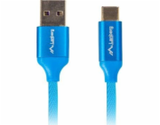 Lanberg Premium Quck Charge 3.0 USB kabel, USB-C (M) -&gt; A (M) 0,5 m modrý