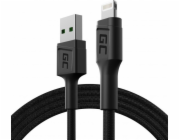 USB kabel Green Cell Cable Green Cell GC PowerStream USB-A - Lightning 120cm rychlé nabíjení Apple 2,4A