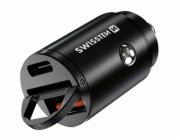Swissten CL adaptér Power Delivery USB-C + Super Charge 3.0 30W nano černý