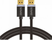 SAVIO CL-165 Display Port 1.4 kabel, 1m, měděný, bavlněný oplet