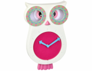 TFA 60.3052.02 bílá/růžová Lucy dětské kyvadlové hodiny "Owl"