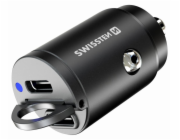 Adapter CL SWISSTEN 2x USB-C (PD) 30W, nano, metal černá