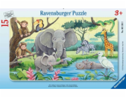 Ravensburger puzzle 15 afrických zvířat