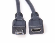 Kabel prodlužovací micro USB 2.0 male-female černý 3 m