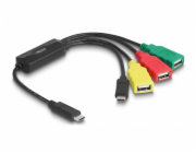 DeLOCK 4 Port USB 2.0 Kabel-Hub mit USB Type-C zu 3 x USB-A, USB-Hub