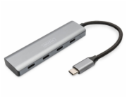 DIGITUS 4portový USB-C HUB 4x USB-C 3.1 Gen1, 5Gbps