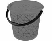 Bucket Keeper Polygon, 10 l, transparentní/černý