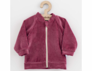 Kojenecká semišková mikina New Baby Suede clothes růžovo fialová Vel.62 (3-6m)