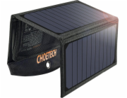 Choetech solární nabíječka Choetech skládací solární nabíječka solární fotovoltaická 19W 2x USB 2.4A černá (SC001)