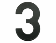 Číslo "3", matná černá, 145 mm