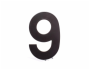 Číslo "9", matná černá, 145 mm