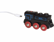 World Schwarze Akku-Lok mit Micro-USB, Spielfahrzeug