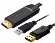 PremiumCord Kabel HDMI 2.0 na DisplayPort 1.2 pro rozlišení 4K@60Hz, 2m