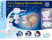 B-Kids Infantino 4914N 3v1 růžový hudební mobil