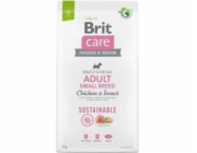 BRIT Care Dog Sustainable Adult Small Breed Chicken & Insect - dry dog food - 7 kg