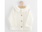 Kojenecký kabátek na knoflíky New Baby Luxury clothing Laura bílý Vel.86 (12-18m)