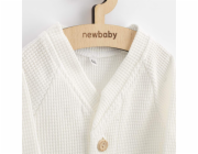 Kojenecký kabátek na knoflíky New Baby Luxury clothing Oliver bílý Vel.56 (0-3m)