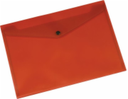 Složka Q-Connect Envelope se zapínáním na patent, PP, A4, 172 mikronů, transparentní červená