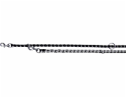 Vodítko Trixie Cavo nastavitelné - 12mm SM - Černo-stříbrné