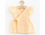 Letní kojenecké mušelínové šaty New Baby Leny peach Vel.56 (0-3m)