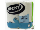 Papír toaletní 2 vrstvý Nicky Soft Touch 4 ks