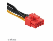AKASA kabel  redukce napájení z 6pin PCIe na 8pin PCIe 2.0, 10cm