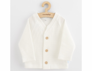 Kojenecký kabátek na knoflíky New Baby Luxury clothing Oliver bílý Vel.62 (3-6m)