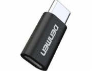 Denmen USB adaptér Denmen DU11 ORG adaptér typ-C na micro black