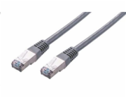 Kabel C-TECH patchcord Cat5e, FTP, šedý, 10m