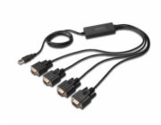 DIGITUS USB 2.0 to 4xRS232 Cable USB to Serial Adapter,  1,5m