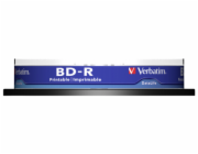 10ks Verbatim BD-R Blu-Ray 25GB 6x Speed DL Wide Printable CB
