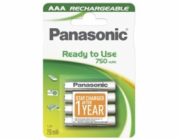 1x4 Panasonic Akku NiMH Micro AAA 750 mAh Rechargeable Evolta