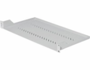 Triton Polička s perforací 1U/150mm, max. nosnost 15kg, šedá