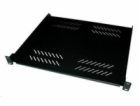 XtendLan 19" police s perforací 1U/280mm, nosnost 25kg, č...