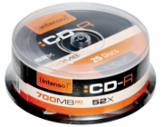 1x25 Intenso CD-R 80 / 700MB 52x Speed, Cakebox Spindel