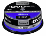 1x25 Intenso DVD+R 4,7GB 16x Speed Cakebox printable