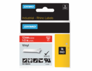 Dymo Rhino Band IND, Vinyl 12 mm x 5,5 m bila na cervene