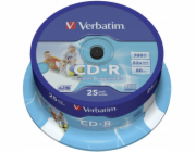 Verbatim CD-R 700MB 52x, Printable, spindle, 25ks (43439)