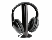 Titanum TH110 LIBERTY Bezdrátová sluchátka s mikrofonem, FM rádio, černá