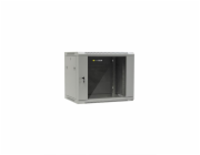 NETRACK 019-090-645-021 wall/hanging cabinet 19 9U/450 mm glass door grey remov. side pan.
