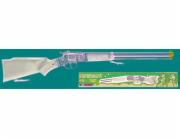 Puška kovbojská stříbrná kovová - 8 ran