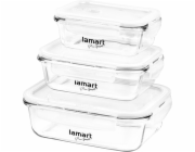 Lamart LT6011 Sada skleněných dóz s víkem AIR