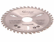 GEKO Kotouč pilový vidiový s otvory, 115x22x40T GEKO