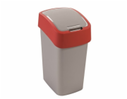 CURVER Flip Bin Odpadkový koš Stříbrná/červená 9l