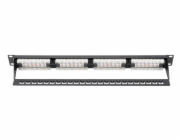 Patch panel UTP cat.5e, 24p. 1U, černý