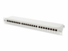 Digitus CAT 6 patch panel, stíněný, 24 portů RJ45, 8P8C, ...