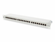 Digitus | Patch Panel | DN-91624S | White | Category: CAT 6; Ports: 24 x RJ45; Retention strength: 7.7 kg; Insertion force: 30N max | 48.2 x 4.4 x 10.9 cm