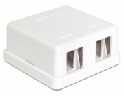 Delock Keystone Surface Mounted Box - Kryt zásuvné jednotky - bílá - 2 porty